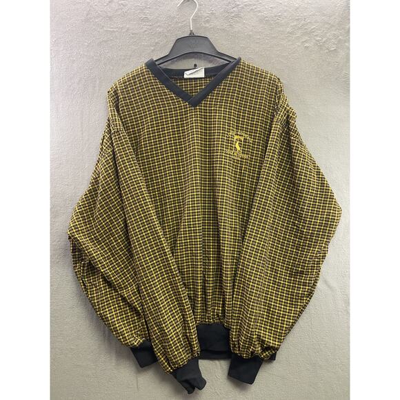 Vintage Starbus Weather Screen Jacket Mens XL Yellow Plaid USA Made Pullover - Picture 1 of 6
